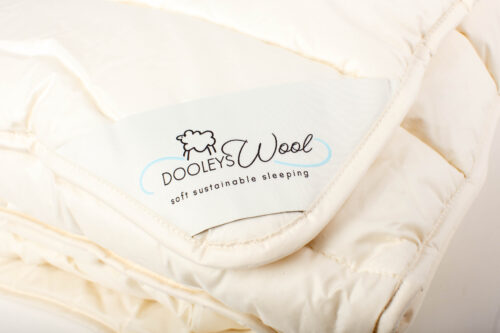 Duvet Showing Dooley's Wool Logo